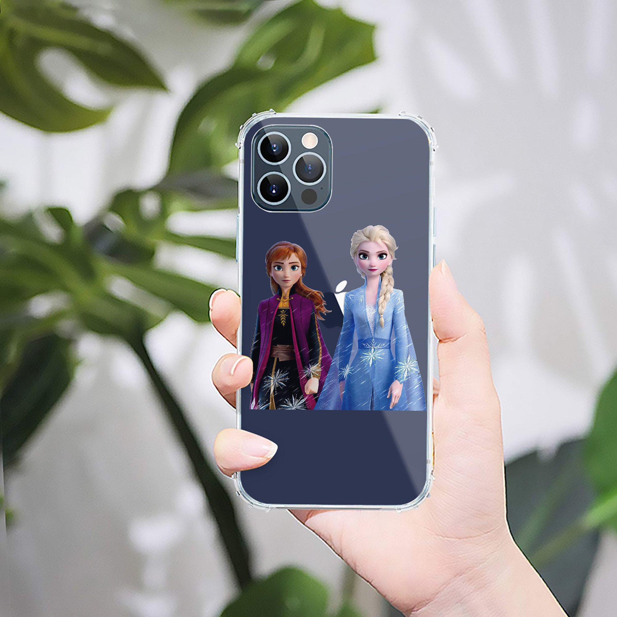 （画像用） アナと雪の女王 アンナ エルサ Frozen Anna Elsa 【iPhone 12シリーズ対応】透明スマホケース（クリアソフトケース）